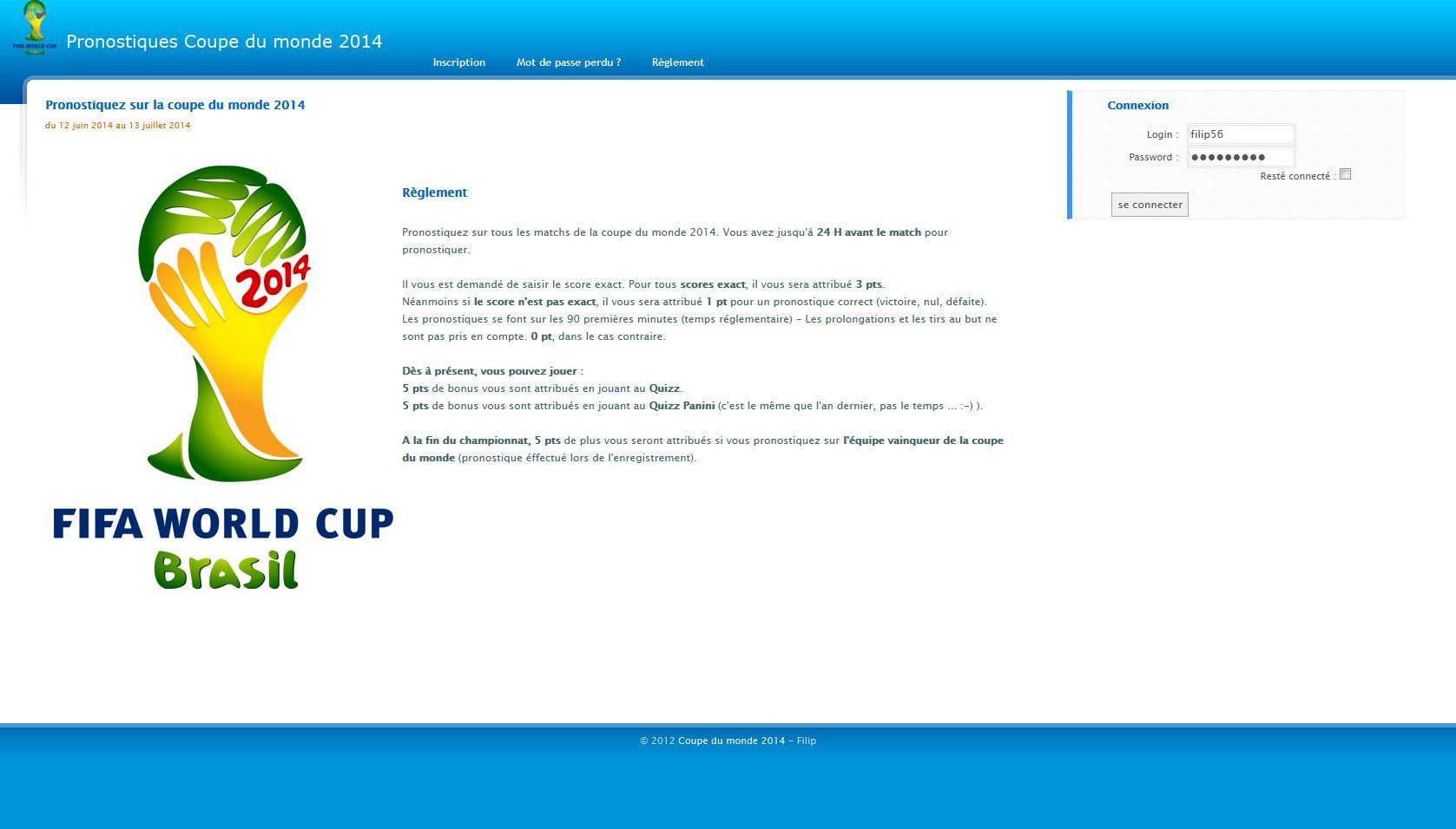 Pronostics WorldCup 2014